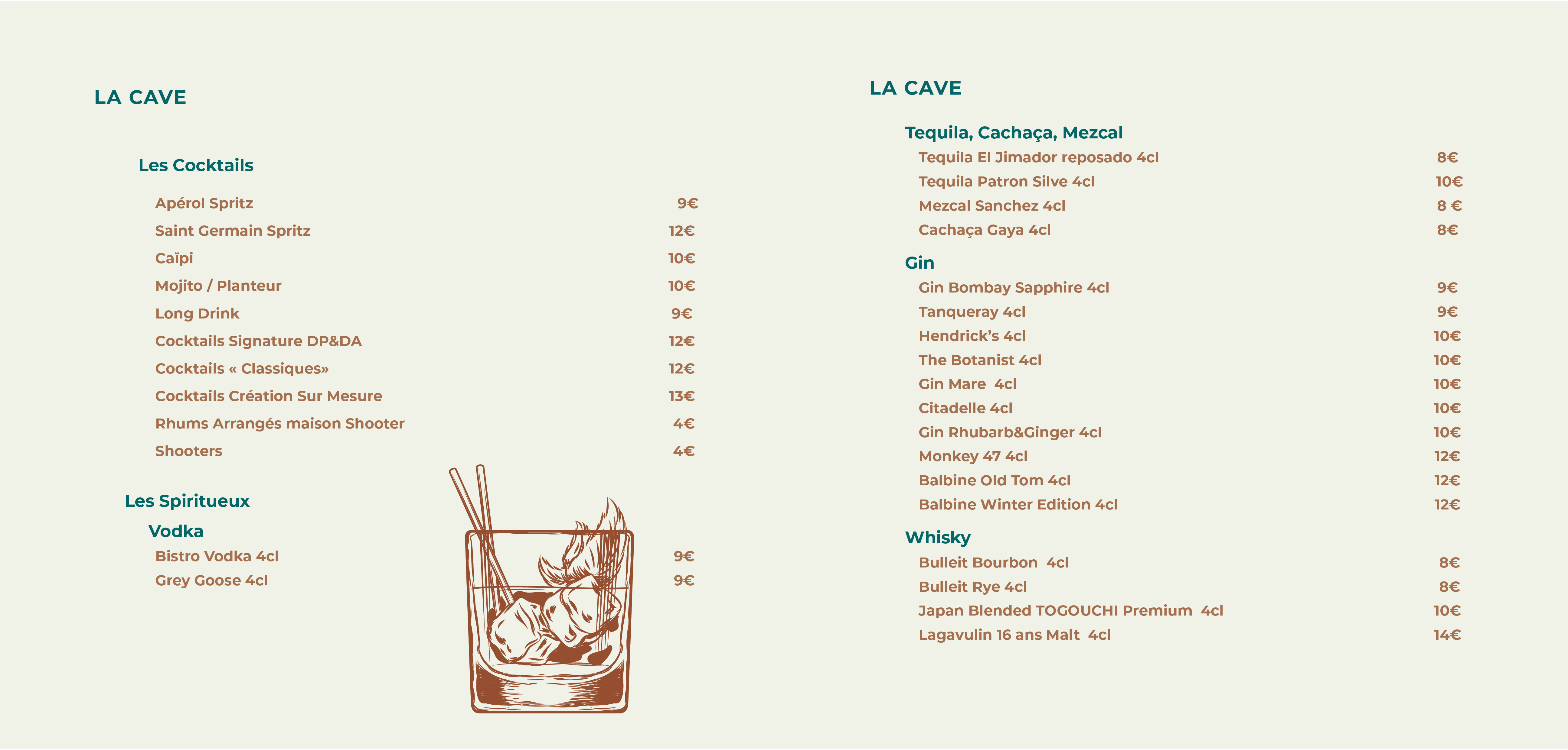 carte brasserie